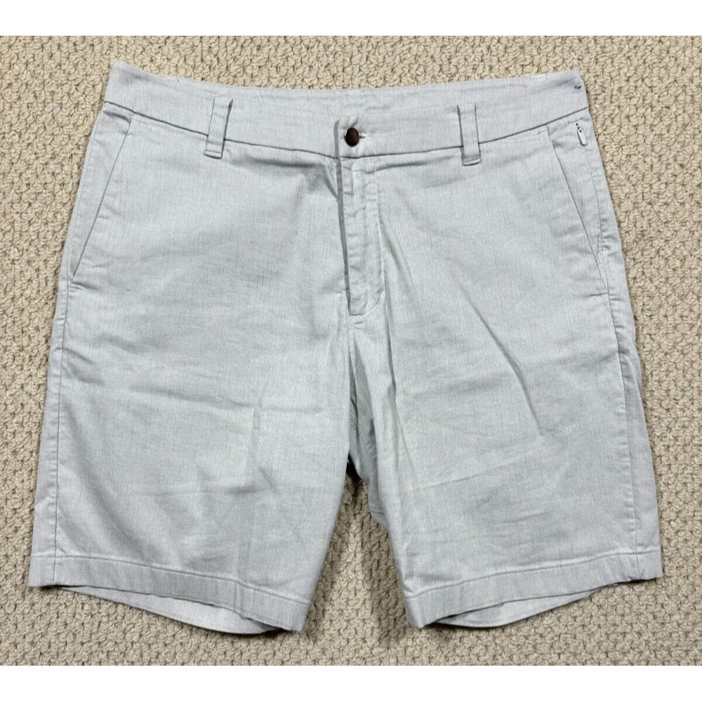 Lululemon Shorts Mens 34 Gray Chambray Commission Chino Performance Stretch 9"